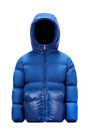 Piumino Barin lucido e opaco blu MONCLER KIDS | J29541A0010854A8174K